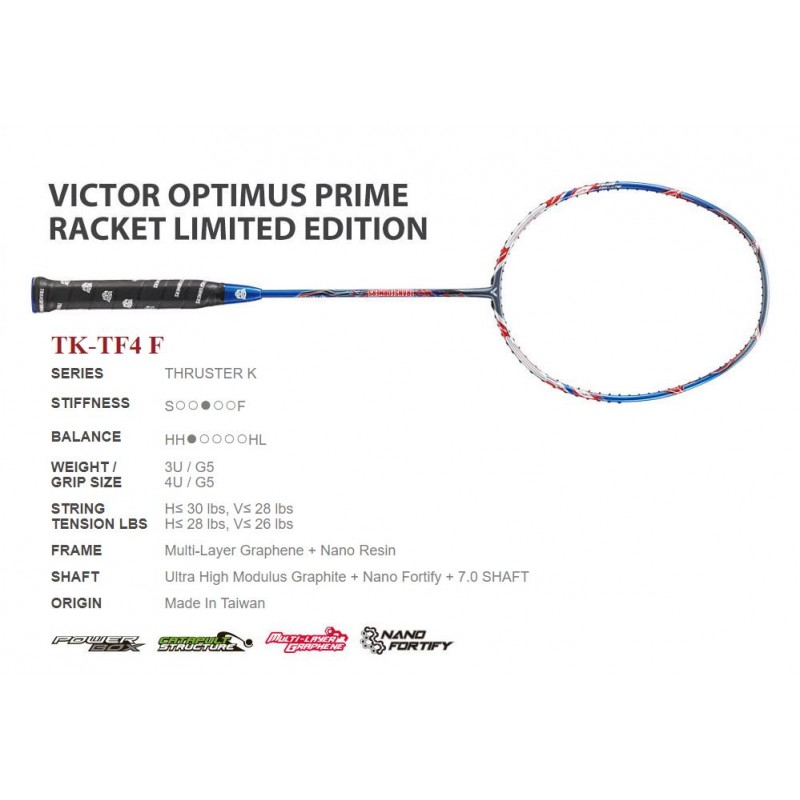 Victor x Transformers Optimus Prime TK-TF4 F Racquets 