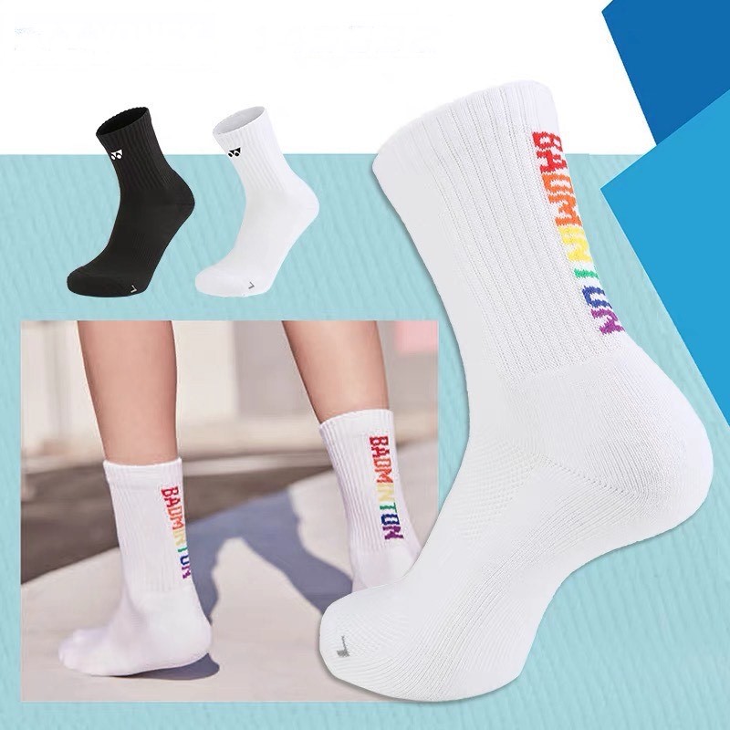 Yonex Ladies Rainbow "BADMINTON" Sport Socks